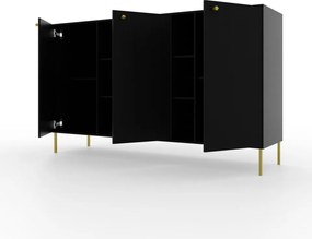 Comodă cu doua usi, 156x41x95cm, Tili System, ADRK Furniture (Culoare: Eucalipt / Eucalipt)