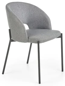 Scaun de bucaterie Alanna, gri/negru