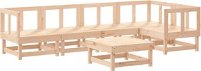 vidaXL Set mobilier relexare de grădină, 6 piese, lemn masiv de pin