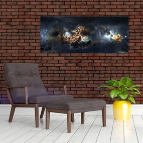 Tablou - Universul cu Nebula (120x50 cm)