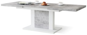 Mazzoni ORION Beton Millennium/Alb Mat - MĂSUȚĂ DE CAFEA EXTENSIBILĂ MODERNĂ