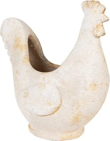 Ghiveci decorativ găină ,din ceramică, stil brocante