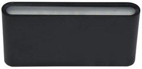 Aplică LED de exterior Ecolite ZFP12-CR BRICK 2xLED/6W/230V IP65 negru