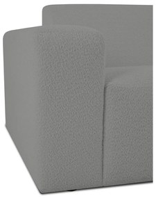 Colțar gri cu tapițerie din stofă bouclé (în formă de "U") Roxy – Scandic