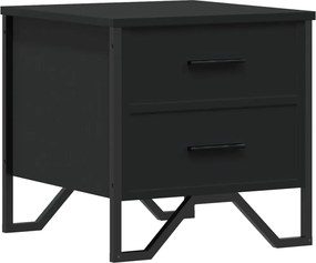 vidaXL Noptieră, negru, 40x41x40 cm, lemn prelucrat