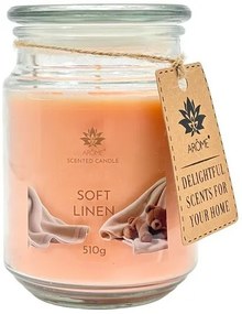 Lumânare Arome 510 g, în sticlă, Soft Linen