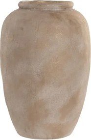 Amforă decorativă, stil rustic mediteranean, culoare maro deschis, din ceramică, „Anfora”