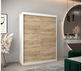 Dulap de haine 150 cm Toki (alb mat + stejar sonoma). 1064820
