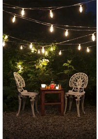 LED Șir exterior Crăciun CONE FILAMENT 20xE10 19m alb cald IP44 transparent