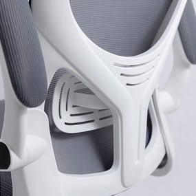 Scaun de birou ergonomic din mesh cu brațe rabatabile OFF 336 gri