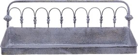 Raft de exterior, gri, din metal, Griselle