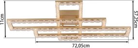 JUST LIGHT. 14733-60 - Plafonieră LED GLITRA LED/35W/230V aurie