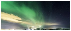 Tablou cu Aurora Borealis (120x50 cm)