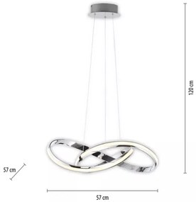 Lustră LED dimabilă pe cablu Paul Neuhaus 8291-17 MELINDA LED/30W/230V