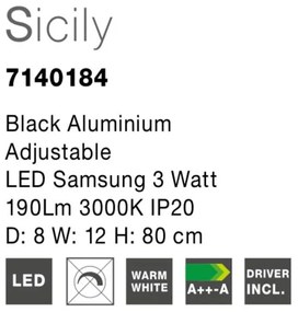 Lustra / Pendul LED cu spot directionabil design minimalist Sicily NVL-7140184