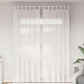 vidaXL Perdele Voile cu Bucle 2 buc Alb 140x260 cm