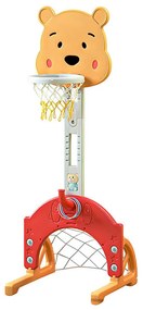 Set de joaca pentru copii 4 in 1 cu inaltime reglabila, portocaliu-galben