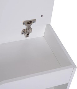 HOMCOM Bancă pentru Pantofi, soluție economisitoare de spațiu, cu șezut imblopat și capac rabatabil, pentru intrare, PAL, 80x30x47cm, Alb | Aosom Romania