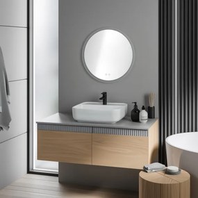 Brilagi-LED Oglindă cu încălzire anti-aburire CLARA PRO, LED RGBW, cu dimmer și iluminare LED integrată, 19 W/230 V, Ø 60 cm, IP44 + telecomandă