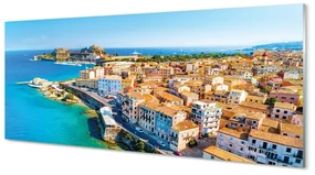 Tablouri acrilice Marea Grecia coasta de oraș