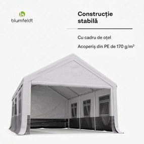 Blumfeldt Party Haven, cort, 598 x 386 x 300 cm, rezistent la intemperii, cadru din oțel, ușor de asamblat, cu pereți laterali