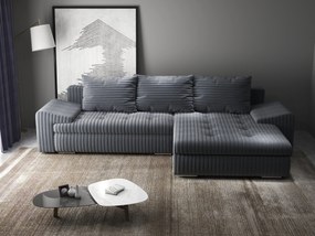 Colțar extensibil dumonde cu ladă de depozitare si sezut confortabil din spuma high-density, Leonardo Ambience Gri 260x185 cm II