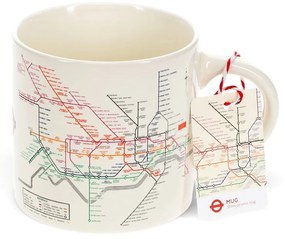 Cană bej din ceramică 350 ml Heritage Tube Map – Rex London