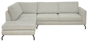 Coltar fix EMIL D, cu arcuri, colt stanga, crem, 268x204x86 cm