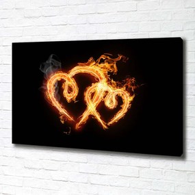 Tablou pe pânză canvas Inima de foc