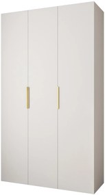 Dulap de haine 140 cm Carmela 40-4 (alb + Auriu). 1126650