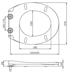 Colac de toaletă Aqualine SOFIA SoftClose alb