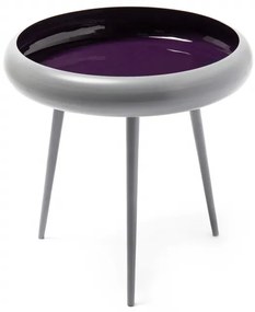 Masuta de cafea rotunda din metal Coast 39x39x41 gri/mov