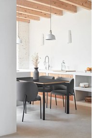 Set de scaune de sufragerie gri închis 2 buc. tapițat Mogi – Teulat