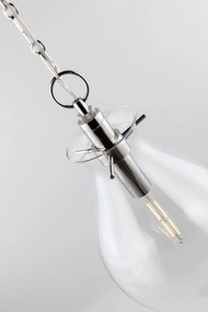 Pendul LUX design minimalist IVY medium, nichel lucios