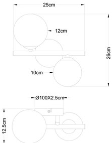 Lustră LED aplicată RIHA 2xG9/3W/230V crom Globo 56140-2W