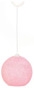 Lustră pe cablu JUTE 1xE27/60W/230V roz
