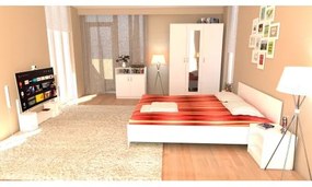 Dormitor Soft Alb cu pat 140x200 cm