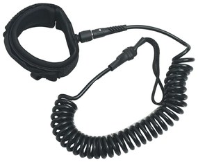 vidaXL Lesă pentru placă SUP spiralată, negru, 10 inci