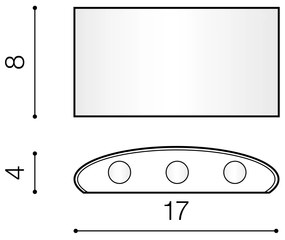 Aplica LED moderna de exterior ambientala IP54 GINNA 3 neagra ZZ AZ3484