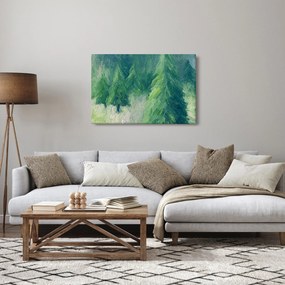 Tablou - Conifere pictate (90x60 cm)