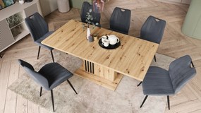 Mazzoni LEONEL Stejar Artisan - MASĂ PLIABILĂ MODERNĂ PÂNĂ LA 180 cm!