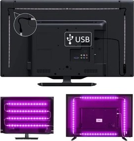 Solight WM58 - Bandă LED RGB TV 0,5m/6W/5V Wi-Fi Tuya + DO