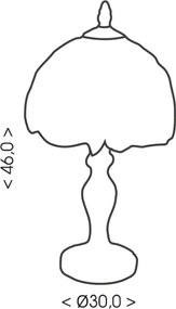 Brilagi - Lampă de masă Tiffany din vitralii MIRABELLA 1xE27/60W/230V