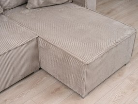 Canapea extensibila cu colt bilateral SMART COSARO, gri + 2 perne GRATUIT