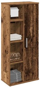 vidaXL Dulap de baie cu suport role, lemn vechi, 39x22x90 cm