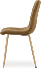 Scaun de catifea maro TURIN