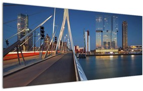 Tablou - Amurg în Rotterdam, Olanda (120x50 cm)