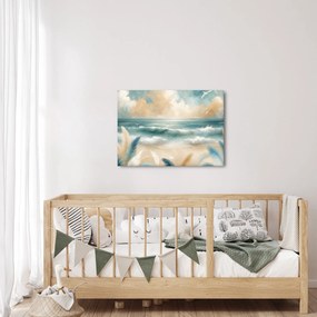 Tablou – Plajă pictată în culori delicate (70x50 cm)