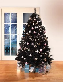 Brad de Crăciun frumos cu ramuri aurii 220 cm