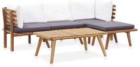 vidaXL Set mobilier de grădină, 5 piese, lemn masiv de acacia